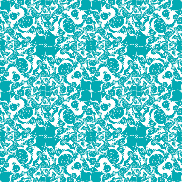 Seamless creative hand-drawn pattern of stylized flowers. - Vector, imagen