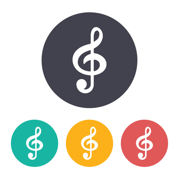 Flat music icon  - Vector, Imagen
