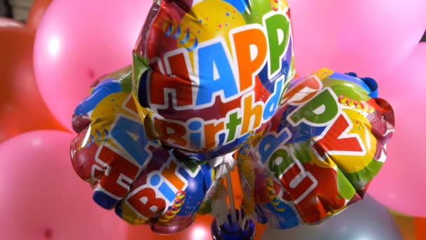 Happy Birthday message on balloons - Footage, Video