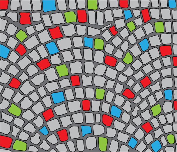Colorful cobbles, area - Vector, Image