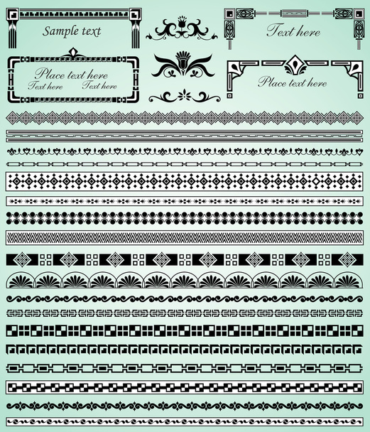 Set of decorative borders - Vector, Image