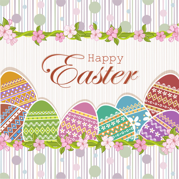 Greeting Easter card - Vector, Imagen