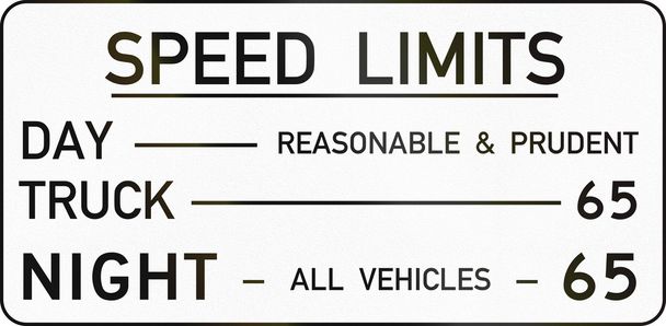 Tabla de límites de velocidad
 - Foto, Imagen