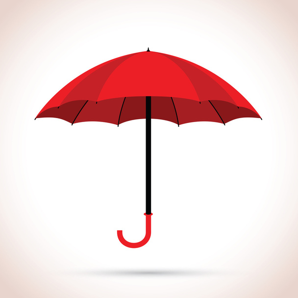 yksi punainen sateenvarjo
 - Vektori, kuva
