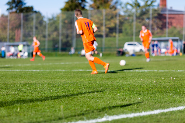 Soccer players playing amateur soccer match - Zdjęcie, obraz