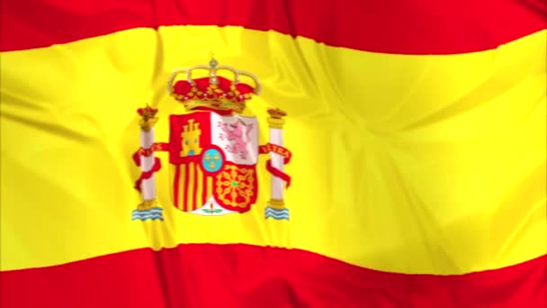 Flag of Spain waving - Footage, Video