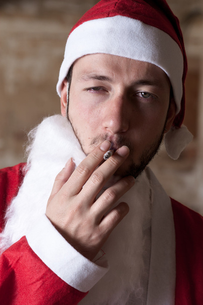 Noel Baba Sigara - Fotoğraf, Görsel