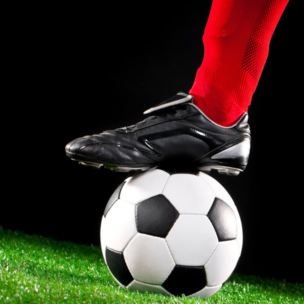 Soccer ball on the football field - Foto, Bild