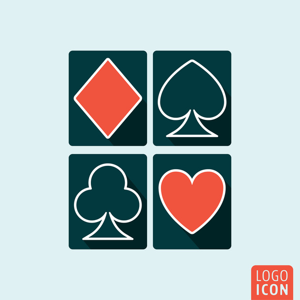 Jugando cartas icono aislado
 - Vector, Imagen