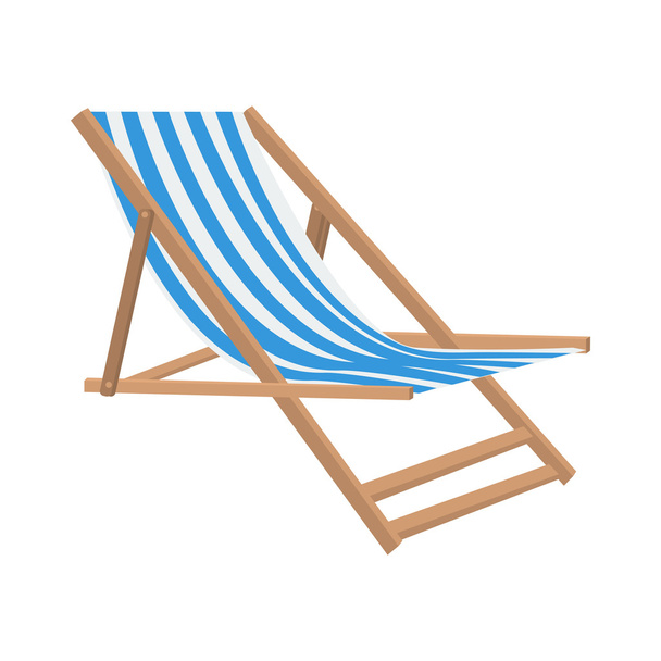 Векторный плоский стиль пляжного кресла
 - Вектор,изображение