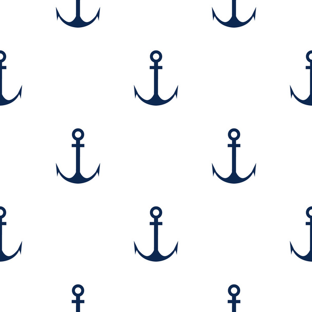 Vector  anchor seamless pattern - Вектор,изображение