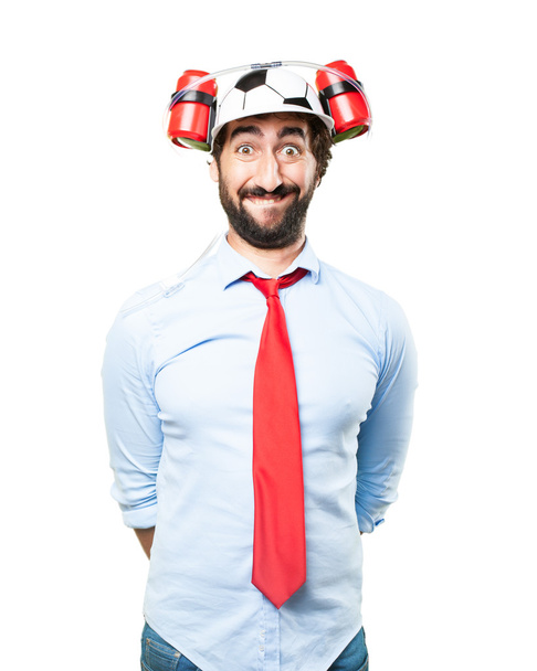 crazy businessman with worried expression - Photo, Image