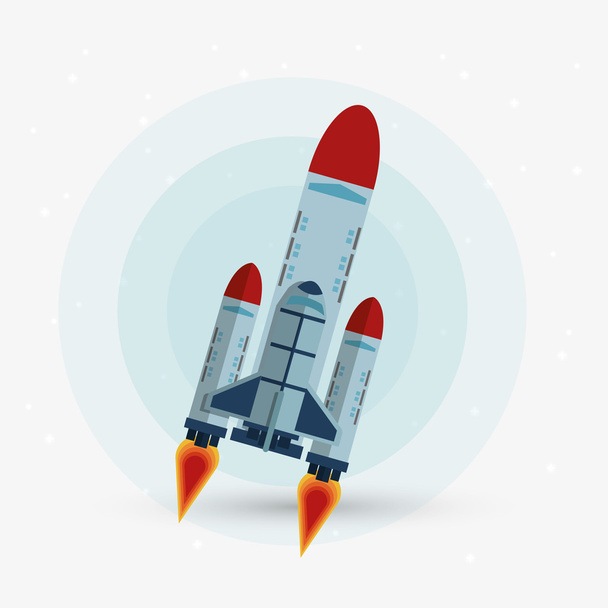 ракетный дизайн Научная концепция. икона космоса
 - Вектор,изображение