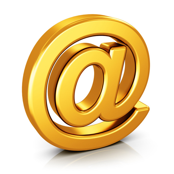 Email AT symbol isolated on white background - Φωτογραφία, εικόνα