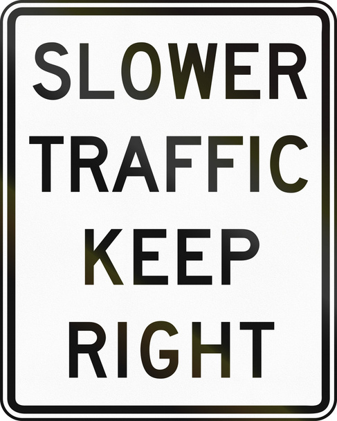 Tráfico más lento Mantener a la derecha
 - Foto, Imagen