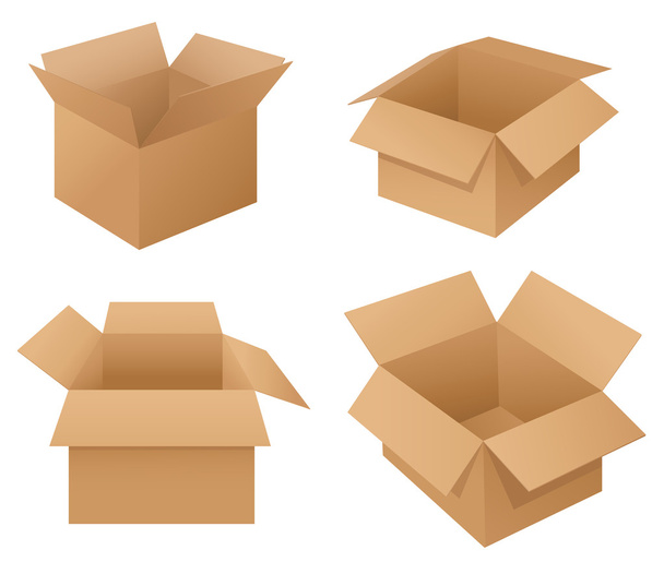 Cardboard boxes - Vector, Image