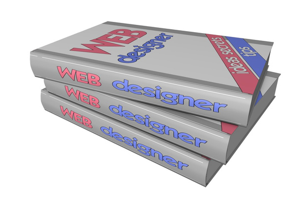 μοντέλο βιβλία πάνω στο Web design - Φωτογραφία, εικόνα
