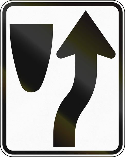 Estados Unidos sinal de trânsito - Passar à direita
 - Foto, Imagem