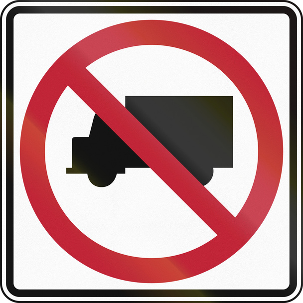 Señal de tráfico de Estados Unidos - No Trucks
 - Foto, Imagen