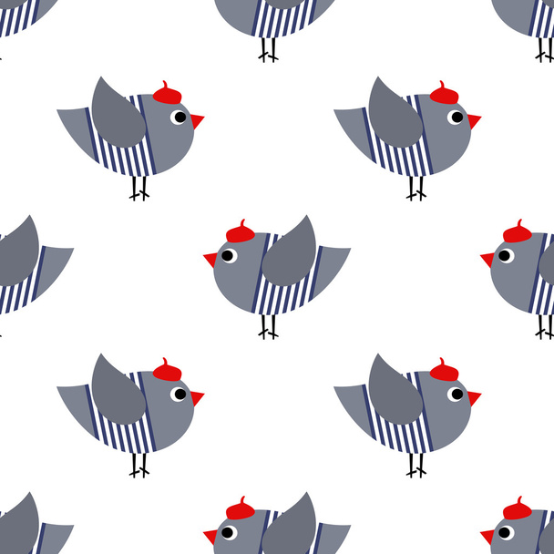  birds seamless pattern - Вектор,изображение