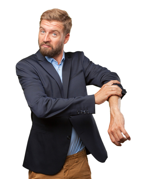 blond businessman with angry expression - Photo, Image