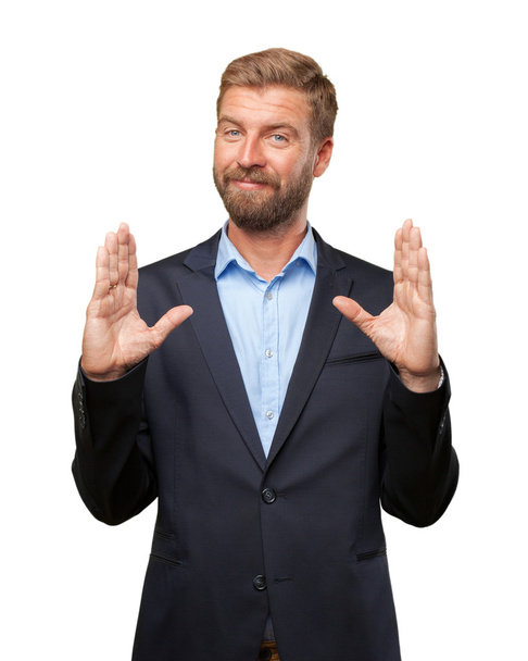 blond businessman with happy expression - Photo, Image