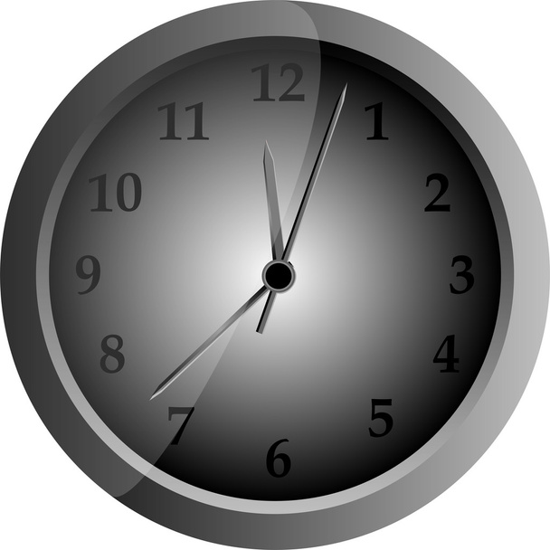 Vector gray clock - Vetor, Imagem