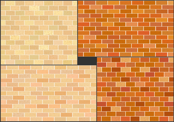  Un collage de diferentes texturas de ladrillo
 - Vector, imagen