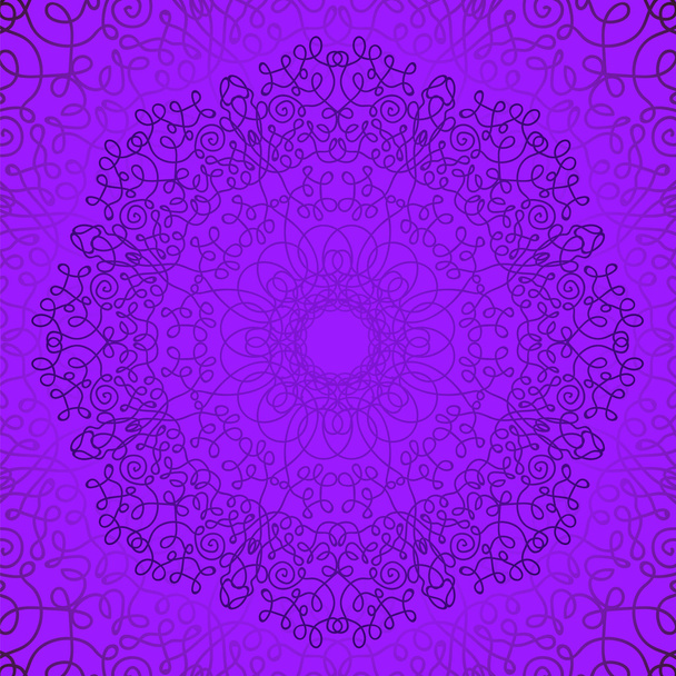 Purple Circle Lace Ornament - Вектор, зображення