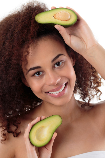 Avocado is good for my hair and skin - Foto, imagen