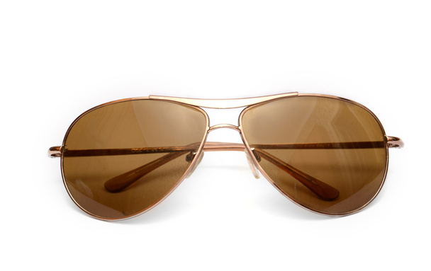 Brown sunglasses on the white background - Photo, Image