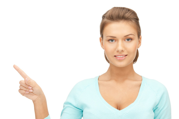 Businesswoman pointing her finger - Foto, Imagem