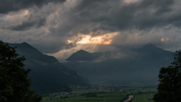 Ώρα λήξη σύννεφα Hart im στον Zillertral στην Αυστρία - Πλάνα, βίντεο