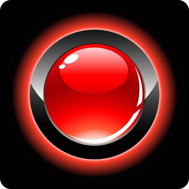 Red button - Vektor, obrázek