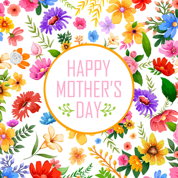 Happy Mothers Day - Vector, Image