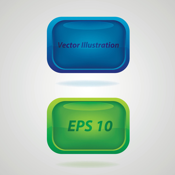 Abstract glossy button on background - Vektor, kép