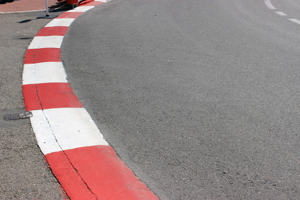 Текстура автопробіг асфальт і бордюр на Монако Gp - Фото, зображення