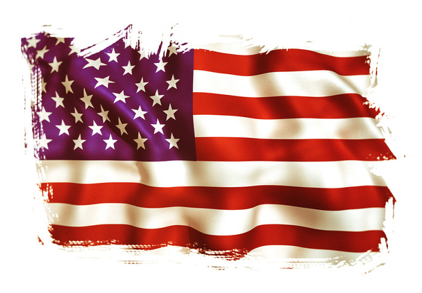 3D vykreslování staré Usa vlajka mávání - Fotografie, Obrázek