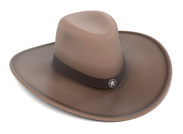 renderizações 3d de chapéu cowboy
 - Foto, Imagem