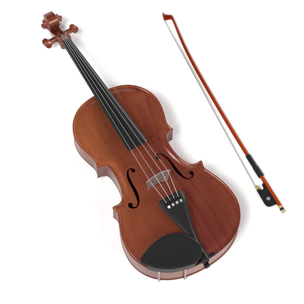 ヴァイオリン楽器のレンダリング - 写真・画像