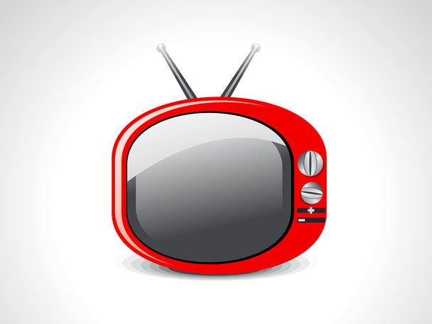 abstracte glanzende televisie pictogram - Vector, afbeelding
