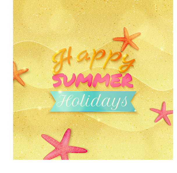 Summer holidays illustration. Vector - Διάνυσμα, εικόνα