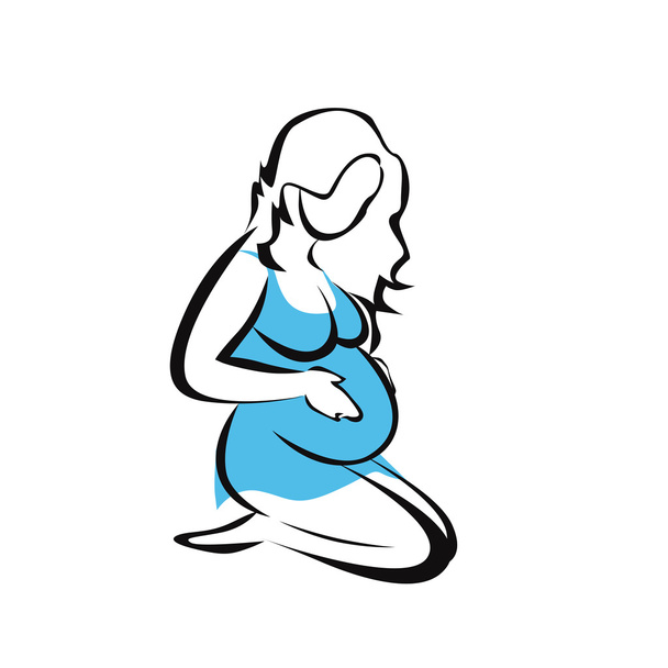 donna incinta simbolo vettore
 - Vettoriali, immagini