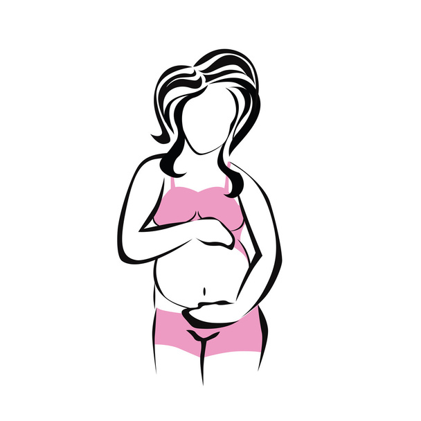 donna incinta simbolo vettore
 - Vettoriali, immagini