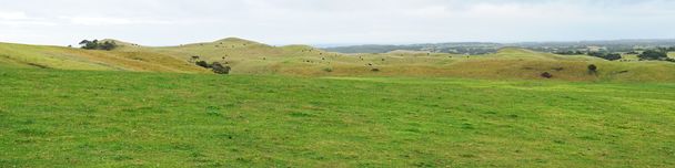 Campos agrícolas colinas panorama
 - Foto, Imagen