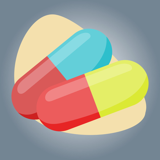 Pill colorful icon - Vektor, kép