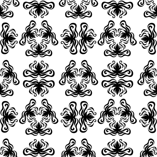 Seamless pattern. Baroque style curves. Wallpaper - Vector, Image