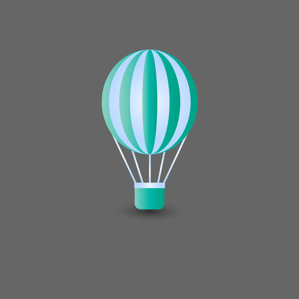 Flat air balloon icon. Vector illustration. - Vector, Image