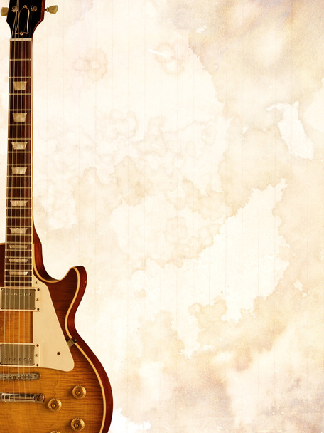 Guitar on grunge background - Φωτογραφία, εικόνα