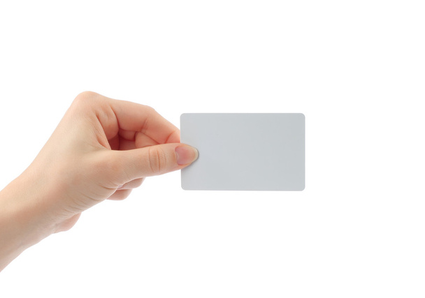 Hand holds charge card - Foto, Imagem